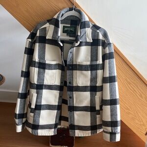 American Eagle Outfitters Black and White Plaid Men's Jacket